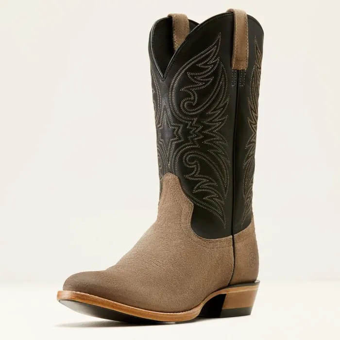 Men Western Boots Ariat Bankroll Western Boot Smokey Roughoutraven Black