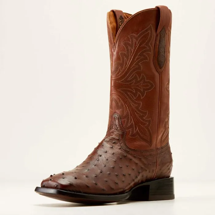 Men Western Boots Ariat Bench Made Bassett Western Boot Bourbon Full Quill Ostrich Men Western Boots Ariat Bench Made Bassett Western Boot Bourbon Full Quill Ostrich