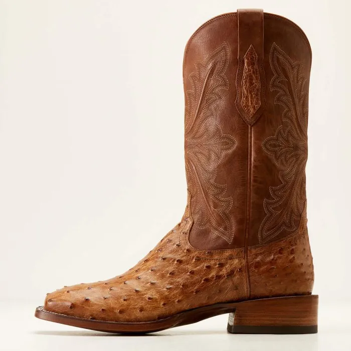 Men Western Boots Ariat Bench Made Bassett Western Boot Buckskin Full Quill Ostrich Men Western Boots Ariat Bench Made Bassett Western Boot Buckskin Full Quill Ostrich