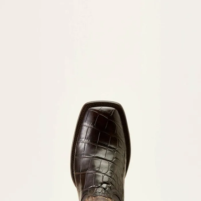 Men Western Boots Ariat Bench Made Bassett Western Boot Hickory American Alligator