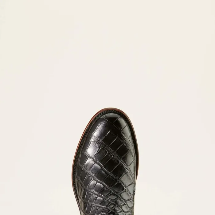 Men Western Boots Ariat Bench Made Clanton Western Boot Black American Alligatormidnight Black