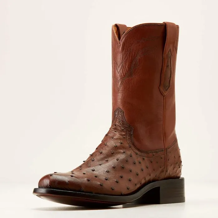 Men Western Boots Ariat Bench Made Clanton Western Boot Bourbon Full Quill Ostrich Men Western Boots Ariat Bench Made Clanton Western Boot Bourbon Full Quill Ostrich