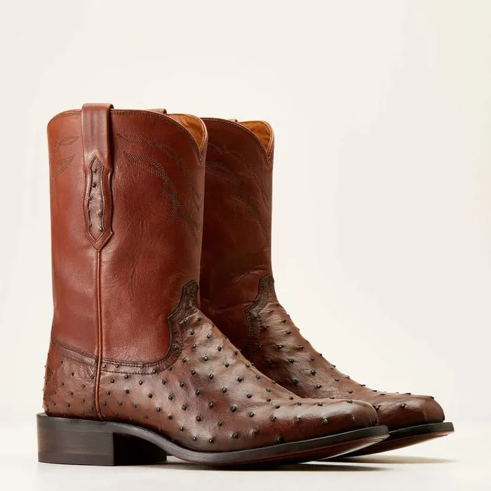 Men Western Boots Ariat Bench Made Clanton Western Boot Bourbon Full Quill Ostrich Men Western Boots Ariat Bench Made Clanton Western Boot Bourbon Full Quill Ostrich