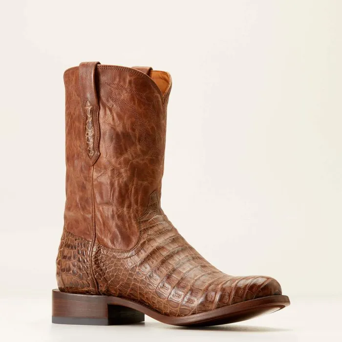 Men Western Boots Ariat Bench Made Clanton Western Boot Natural Caiman Belly Men Western Boots Ariat Bench Made Clanton Western Boot Natural Caiman Belly