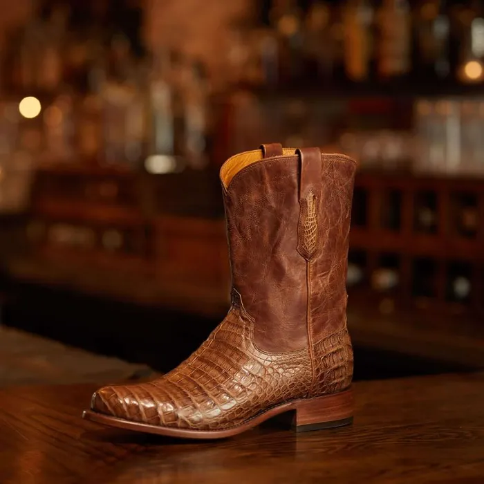 Men Western Boots Ariat Bench Made Clanton Western Boot Natural Caiman Belly Men Western Boots Ariat Bench Made Clanton Western Boot Natural Caiman Belly