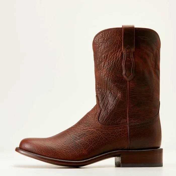 Men Western Boots Ariat Bench Made Clanton Western Boot Saddle Brown Bison Men Western Boots Ariat Bench Made Clanton Western Boot Saddle Brown Bison