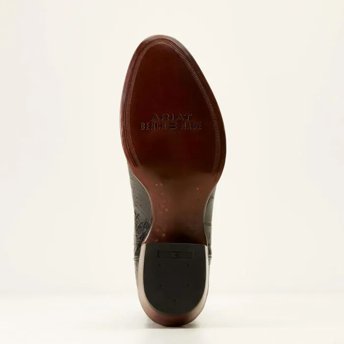 Men Western Boots Ariat Bench Made James Western Boot Black American Alligator Men Western Boots Ariat Bench Made James Western Boot Black American Alligator