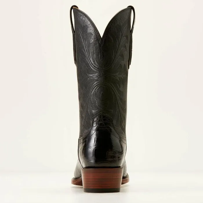 Men Western Boots Ariat Bench Made James Western Boot Black American Alligator Men Western Boots Ariat Bench Made James Western Boot Black American Alligator