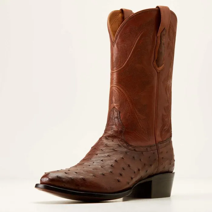 Men Western Boots Ariat Bench Made James Western Boot Bourbon Full Quill Ostrich Men Western Boots Ariat Bench Made James Western Boot Bourbon Full Quill Ostrich
