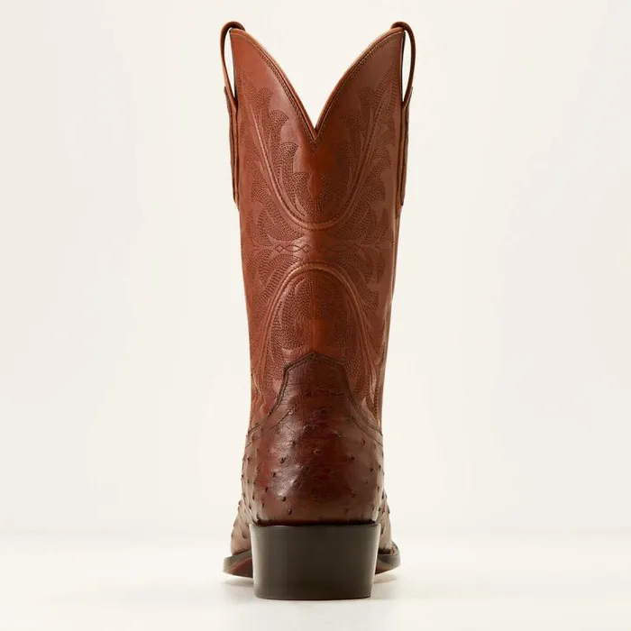 Men Western Boots Ariat Bench Made James Western Boot Bourbon Full Quill Ostrich