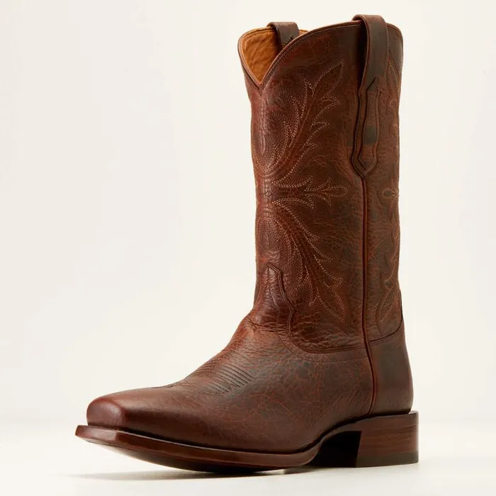 Men Western Boots Ariat Bench Made Stilwell Cowboy Boot Saddle Brown Bison