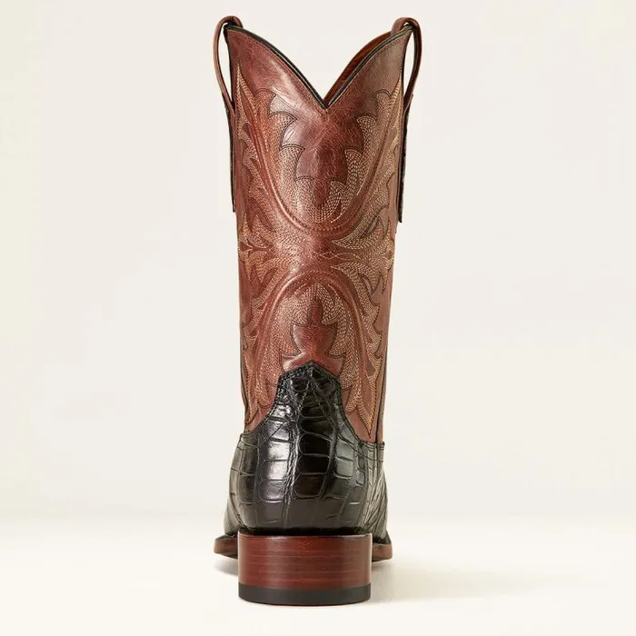 Men Western Boots Ariat Bench Made Stilwell Western Boot Black American Alligatorwhiskey Brown