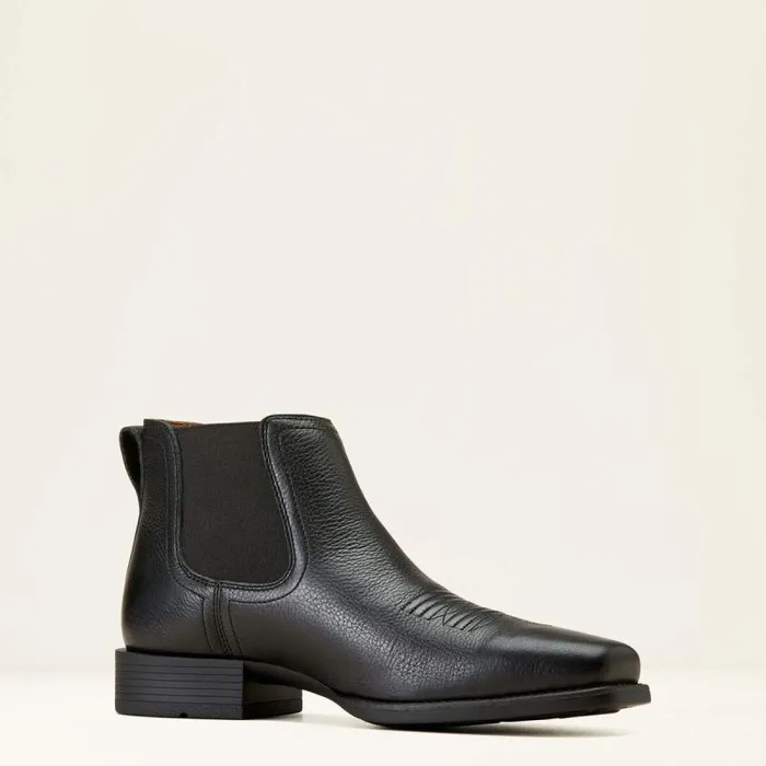 Men Western Boots Ariat Booker Ultra Square Toe Western Boot Black Deertan Men Western Boots Ariat Booker Ultra Square Toe Western Boot Black Deertan
