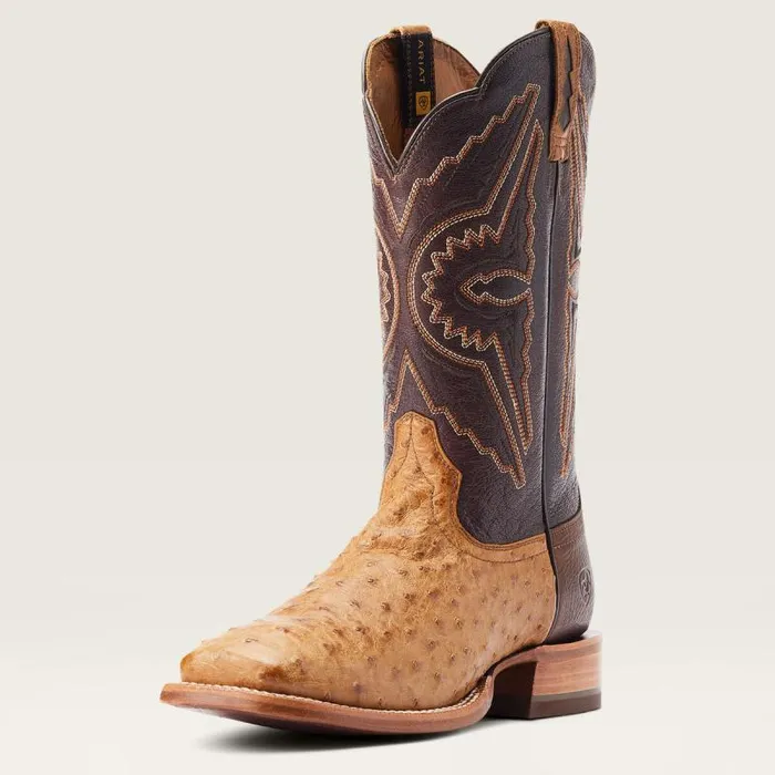 Men Western Boots Ariat Broncy Western Boot Antique Saddle Fq Ostrich