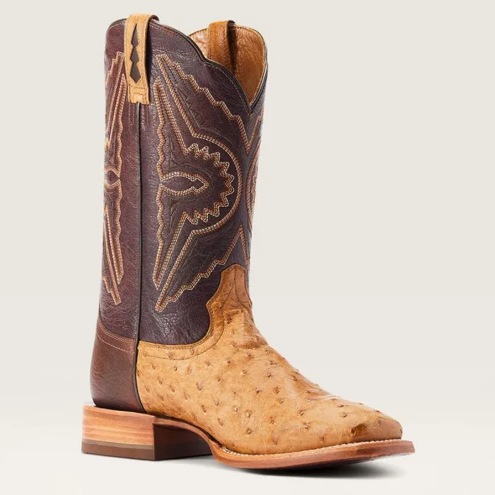 Men Western Boots Ariat Broncy Western Boot Antique Saddle Fq Ostrich