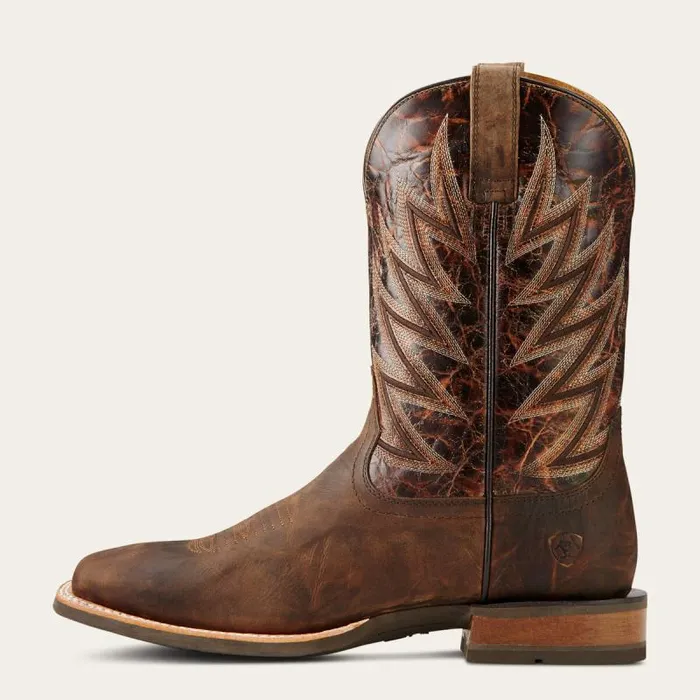Men Western Boots Ariat Challenger Western Boot Branding Iron Brown Men Western Boots Ariat Challenger Western Boot Branding Iron Brown