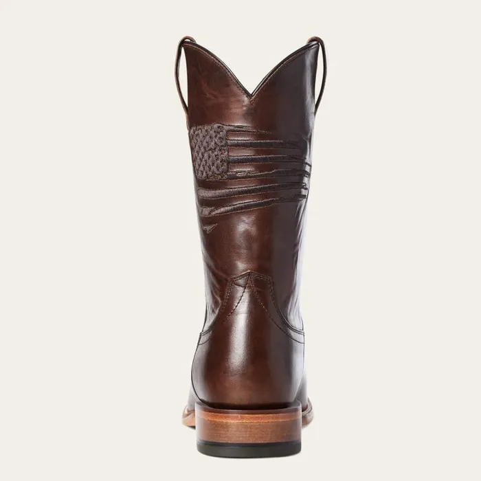 Men Western Boots Ariat Circuit Patriot Square Toe Western Boot Bar Top Brown Men Western Boots Ariat Circuit Patriot Square Toe Western Boot Bar Top Brown