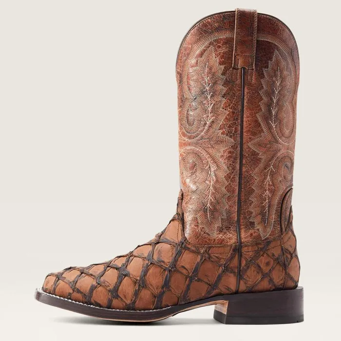 Men Western Boots Ariat Deep Water Western Boot Aged Tan Piraruci