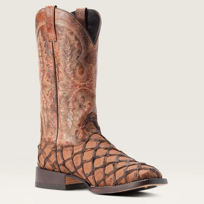 Men Western Boots Ariat Deep Water Western Boot Aged Tan Piraruci