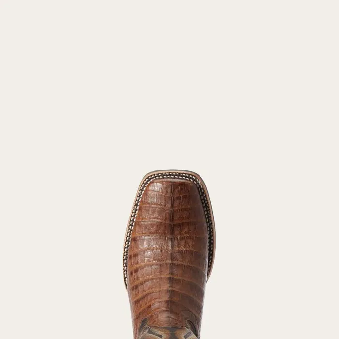 Men Western Boots Ariat Double Down Western Boot Caramel Caiman Belly Men Western Boots Ariat Double Down Western Boot Caramel Caiman Belly