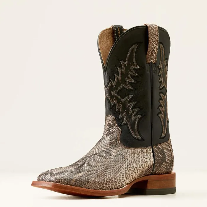 Men Western Boots Ariat Dry Gulch Cowboy Boot Tan Pythonancient Black