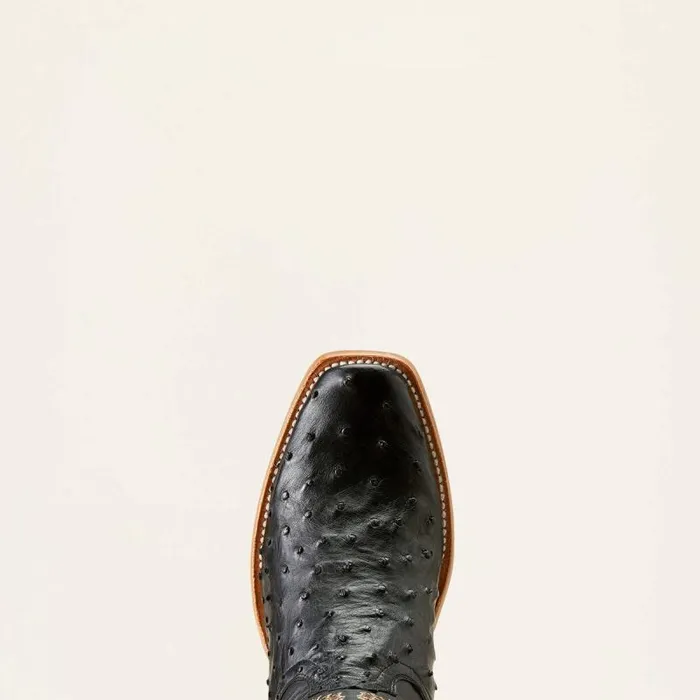 Men Western Boots Ariat Futurity Done Right Cowboy Boot Black Full Quill Ostrichinkwell