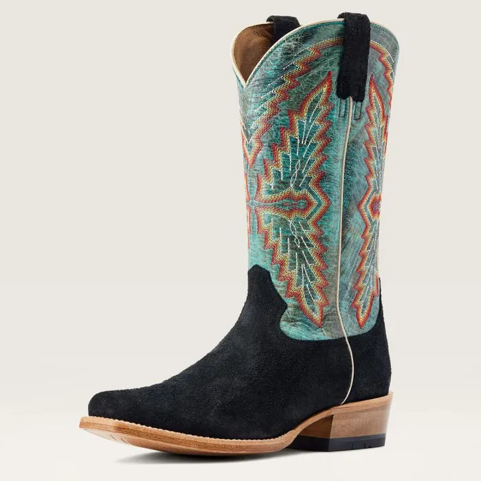 Men Western Boots Ariat Futurity Showman Western Boot Black Roughout