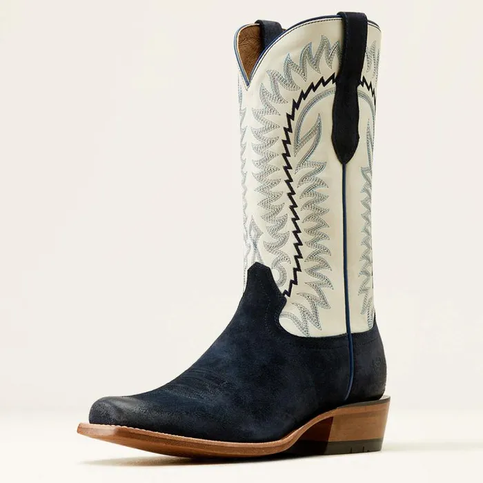 Men Western Boots Ariat Futurity Time Cowboy Boot Polo Blue Roughoutblanco