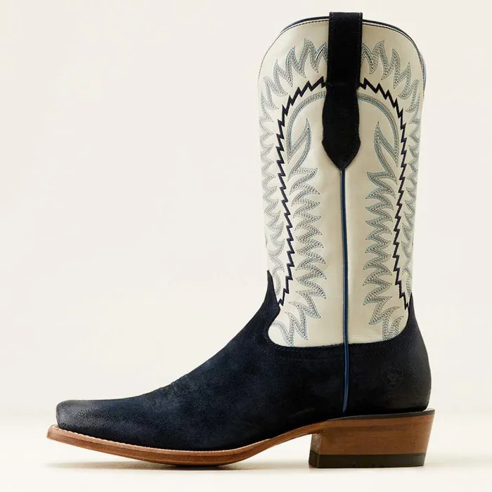 Men Western Boots Ariat Futurity Time Cowboy Boot Polo Blue Roughoutblanco