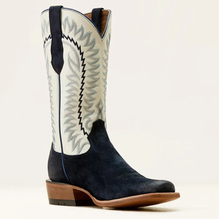 Men Western Boots Ariat Futurity Time Cowboy Boot Polo Blue Roughoutblanco