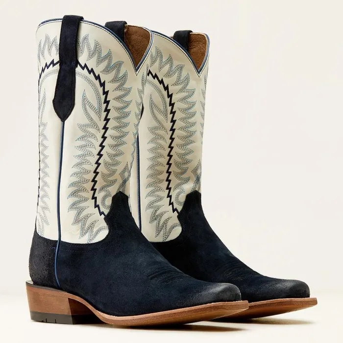 Men Western Boots Ariat Futurity Time Cowboy Boot Polo Blue Roughoutblanco