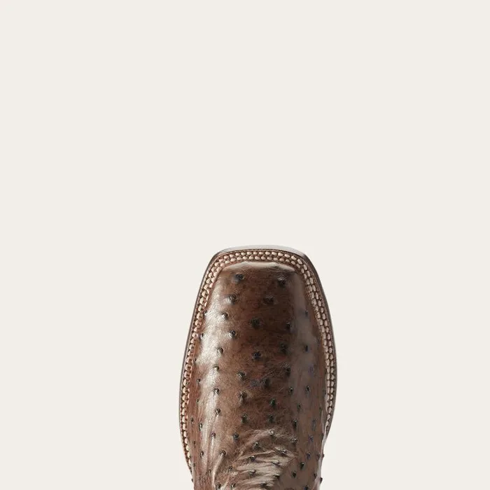 Men Western Boots Ariat Gallup Western Boot Mocha Full Quill Ostrich Men Western Boots Ariat Gallup Western Boot Mocha Full Quill Ostrich