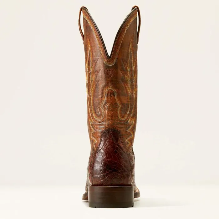 Men Western Boots Ariat Gunslinger Cowboy Boot Dark Amber Caiman Bellyhotfire Rust