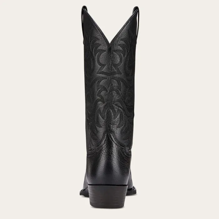 Men Western Boots Ariat Heritage R Toe Western Boot Black Deertan Men Western Boots Ariat Heritage R Toe Western Boot Black Deertan