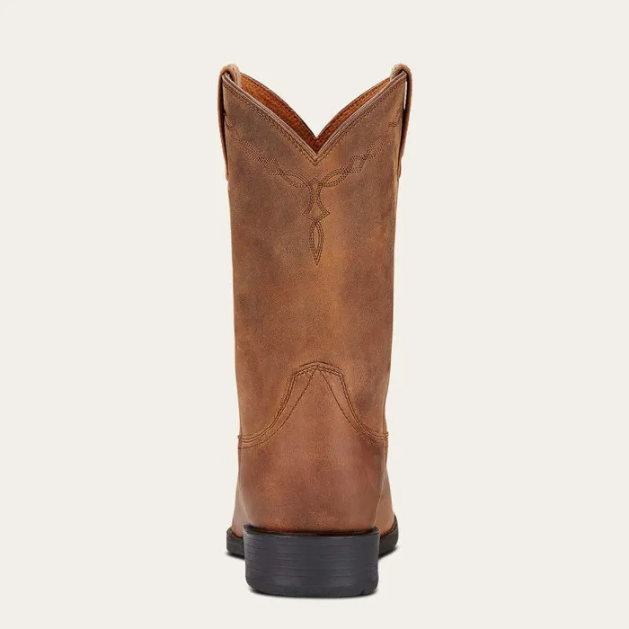 Men Western Boots Ariat Heritage Roper Western Boot Distressed Brown Men Western Boots Ariat Heritage Roper Western Boot Distressed Brown