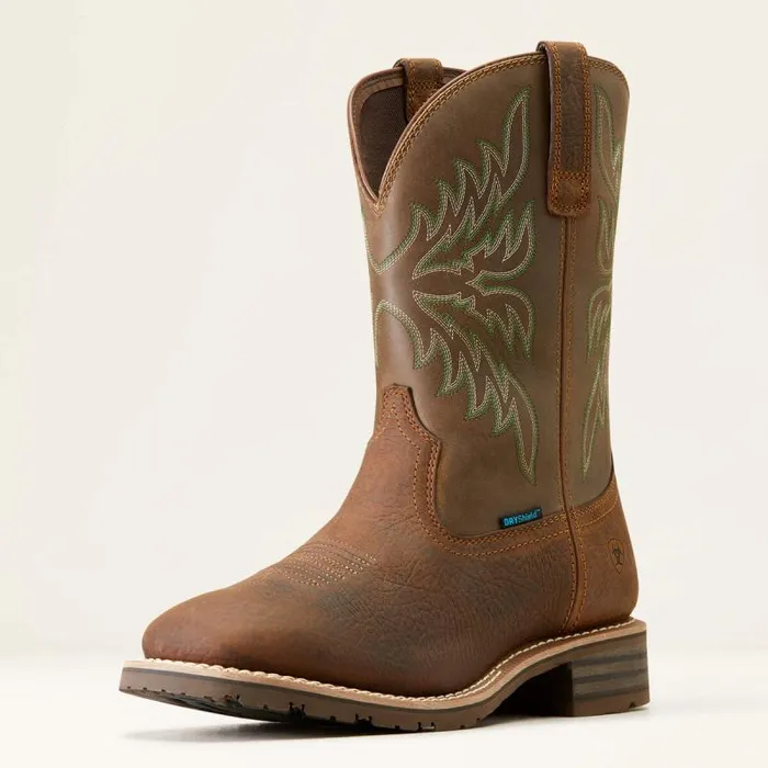 Men Western Boots Ariat Hybrid Rancher BOA Waterproof Cowboy Boot Acorn Brown Men Western Boots Ariat Hybrid Rancher BOA Waterproof Cowboy Boot Acorn Brown