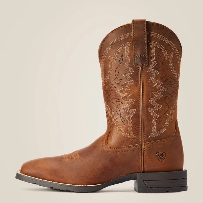 Men Western Boots Ariat Hybrid Ranchwork Western Boot Thatch Brown Men Western Boots Ariat Hybrid Ranchwork Western Boot Thatch Brown