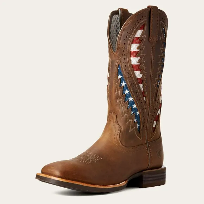 Men Western Boots Ariat Quickdraw VentTEK Western Boot Distressed Brown