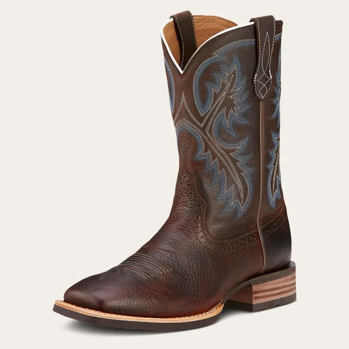 Men Western Boots Ariat Quickdraw Western Boot Brown Oiled Rowdy