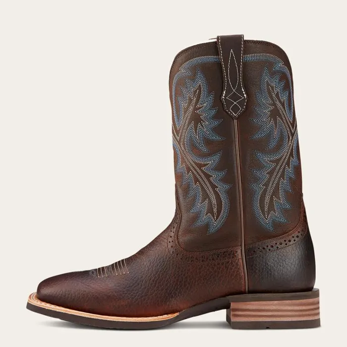 Men Western Boots Ariat Quickdraw Western Boot Brown Oiled Rowdy