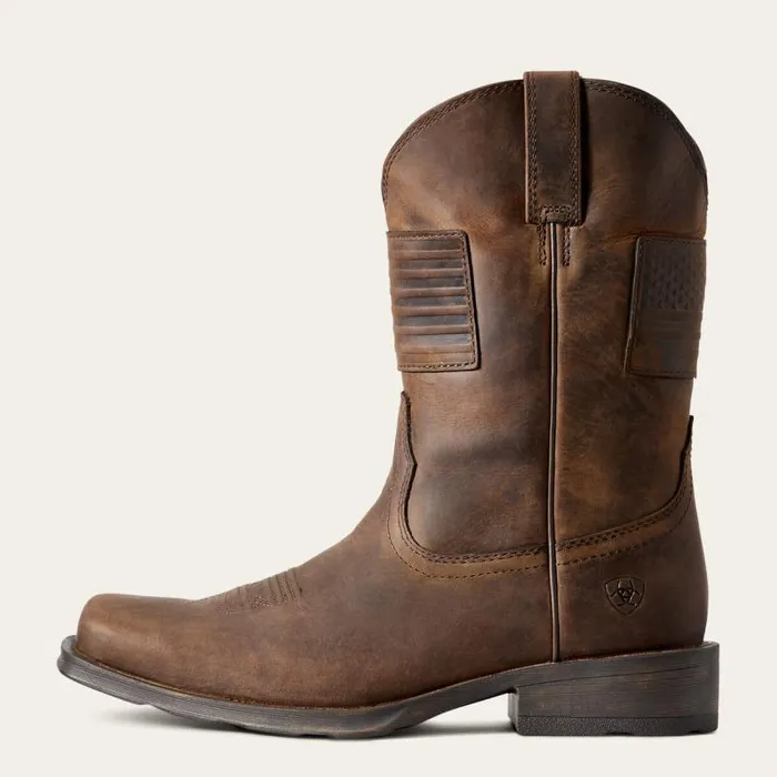 Men Western Boots Ariat Rambler Patriot Western Boot Distressed Brown
