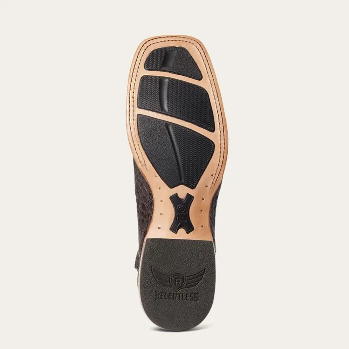 Men Western Boots Ariat Relentless Denton Western Boot Chocolate Caiman Belly Men Western Boots Ariat Relentless Denton Western Boot Chocolate Caiman Belly