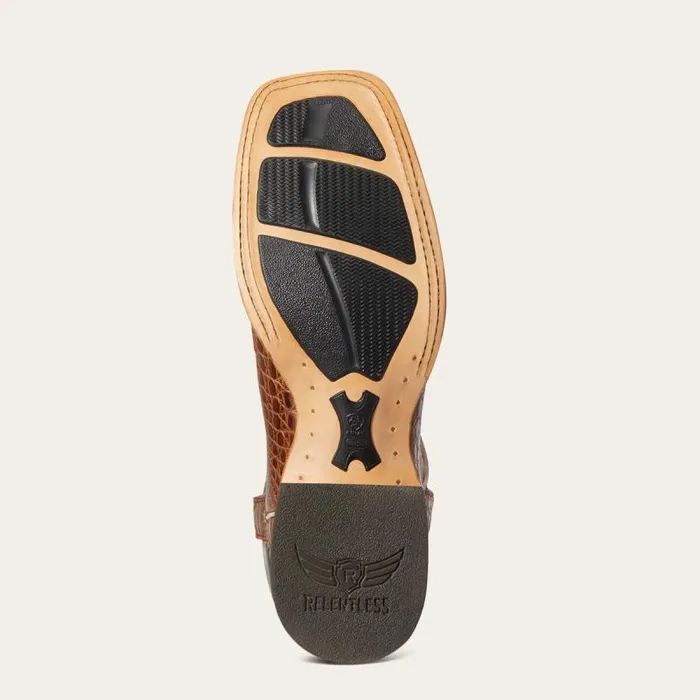 Men Western Boots Ariat Relentless Denton Western Boot Natural Caiman Belly