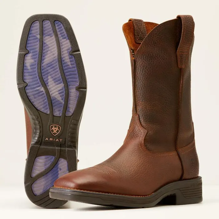 Men Western Boots Ariat Ridgeback Rambler Cowboy Boot Brown Oiled Rowdy