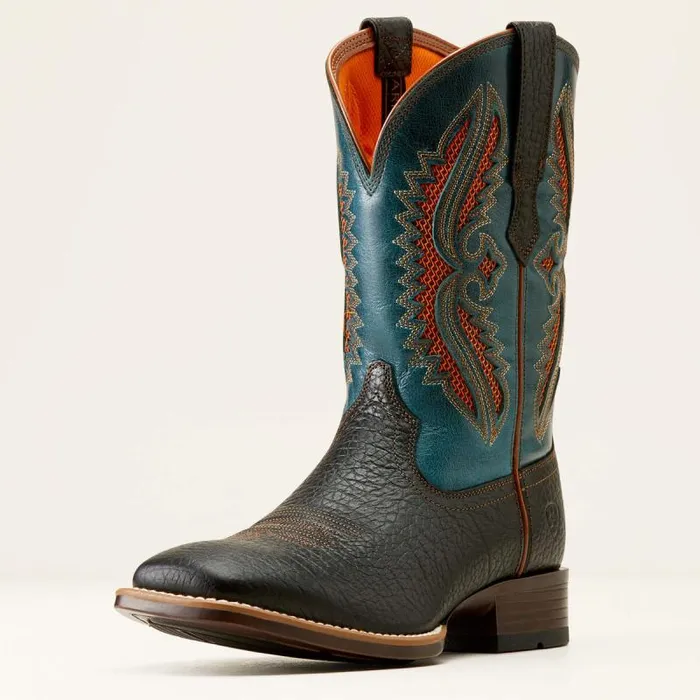 Men Western Boots Ariat Rowder VentTEK 360 Cowboy Boot Blackdark Teal