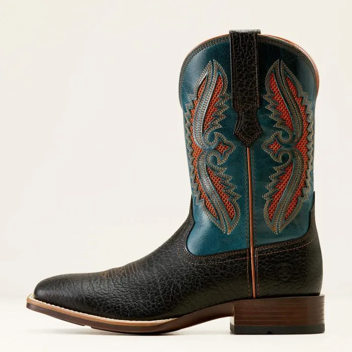 Men Western Boots Ariat Rowder VentTEK 360 Cowboy Boot Blackdark Teal Men Western Boots Ariat Rowder VentTEK 360 Cowboy Boot Blackdark Teal