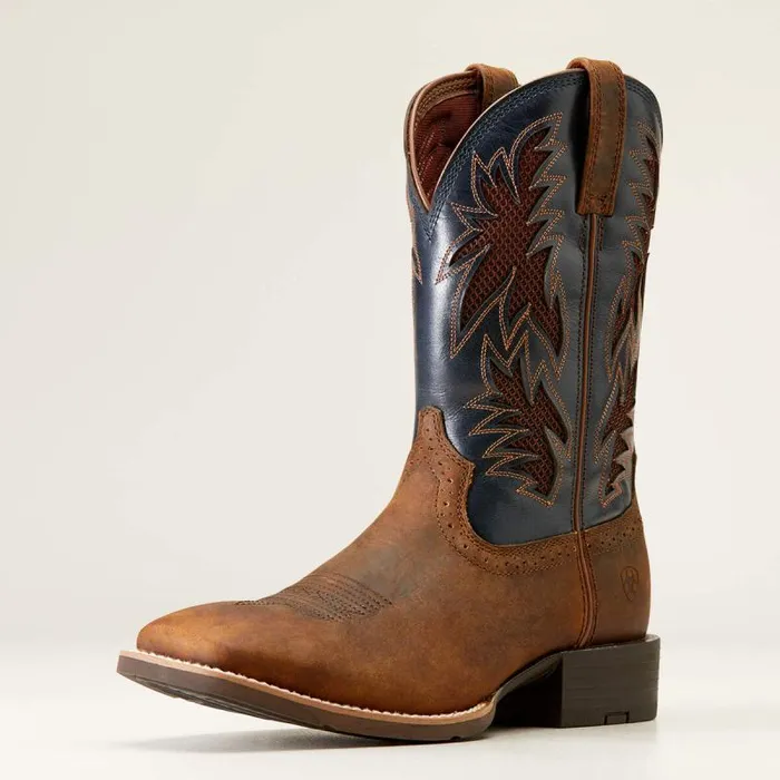 Men Western Boots Ariat Sport Cool VentTEK Western Boot Bar Top Brown