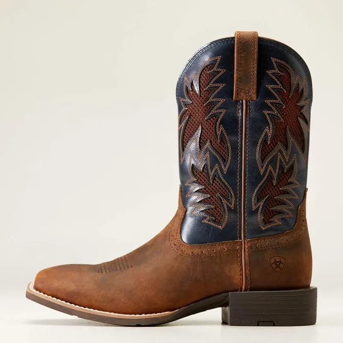 Men Western Boots Ariat Sport Cool VentTEK Western Boot Bar Top Brown Men Western Boots Ariat Sport Cool VentTEK Western Boot Bar Top Brown