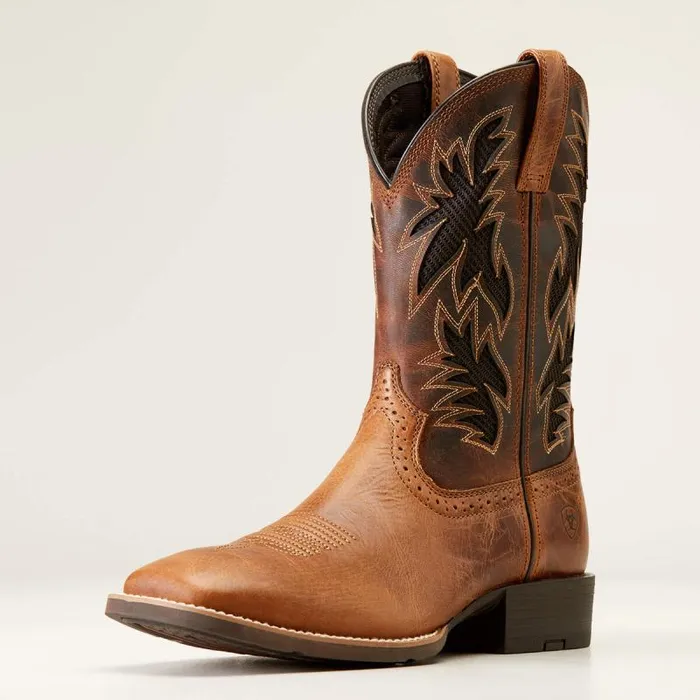 Men Western Boots Ariat Sport Cool VentTEK Western Boot Dark Tan