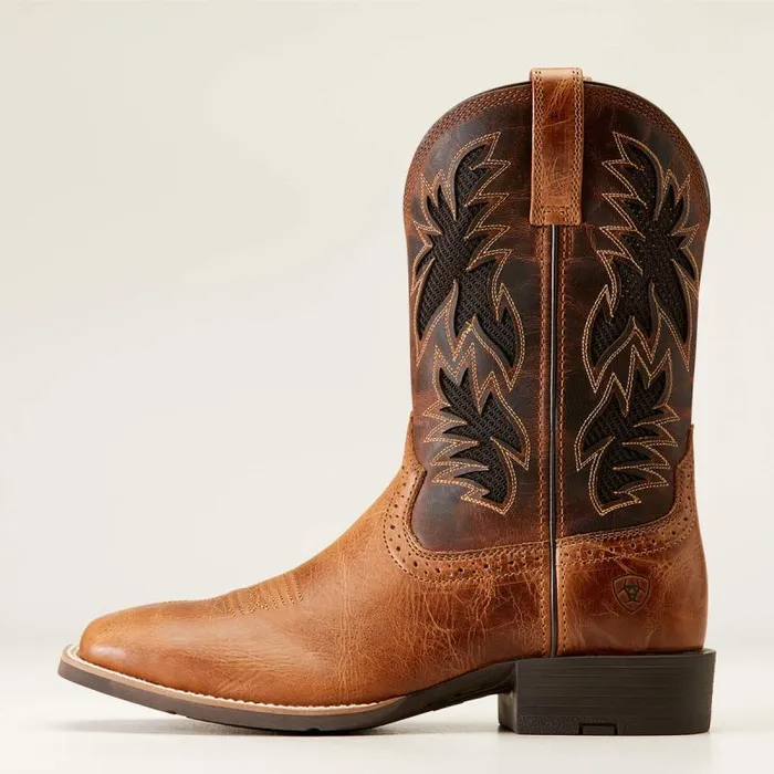 Men Western Boots Ariat Sport Cool VentTEK Western Boot Dark Tan Men Western Boots Ariat Sport Cool VentTEK Western Boot Dark Tan
